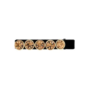 ROYALSASA Alloy Faux Crystal Hair Clips Women's