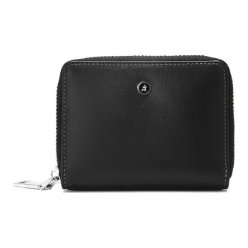 MEXICAN Cow Leather Coin Purse, Card Holder Mini Unisex Black