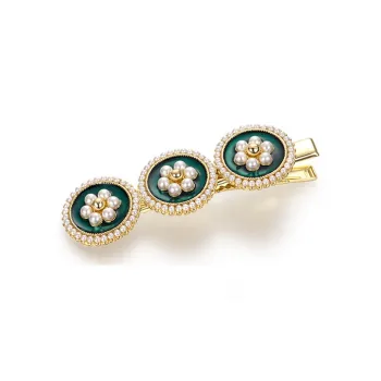 Cercoo Hair Clips Women's TH1617 Dark Emerald Green
