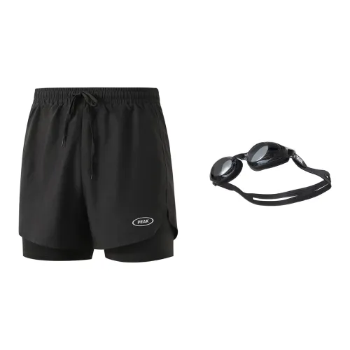 PEAK Swimming Sets Polyester Seaside Vacation With Hot Spring Men's Black