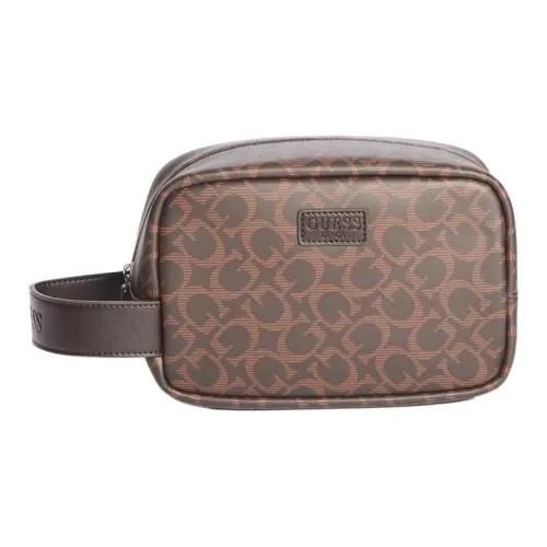 GUESS Toiletry Bags Brown