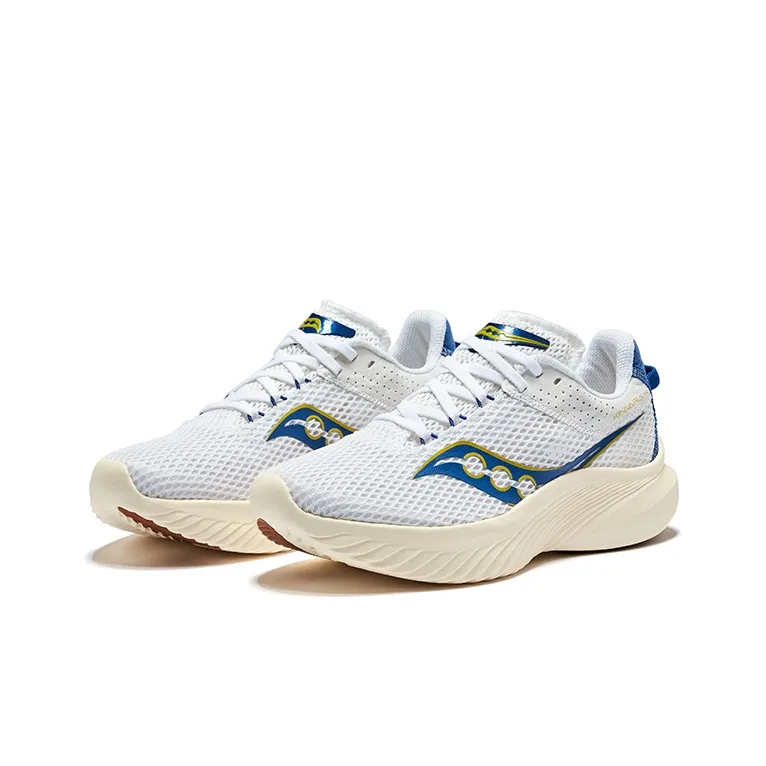 Saucony Kinvara 14 Cushioning Breathable Low-Top Training Running Shoes Women's White Blue-2