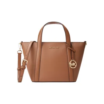MICHAEL KORS Artificial Leather One Shoulder Portable Crossbody Tote Small Size Women's Camel/Milk White/Green