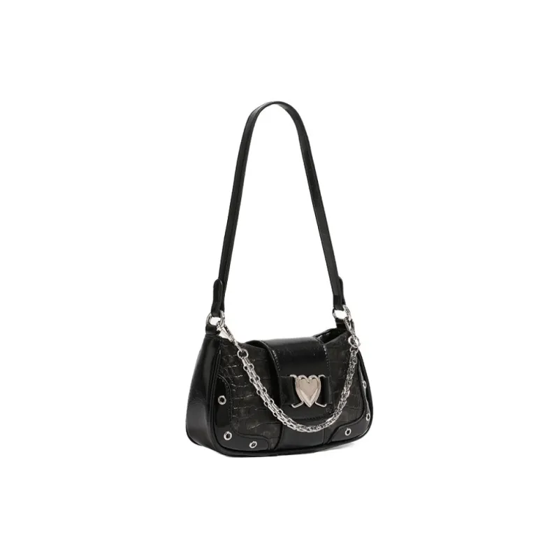 NOMK PU Shoulder Bag Crossbody Bag Women's White/Black/Blue/Silver-10