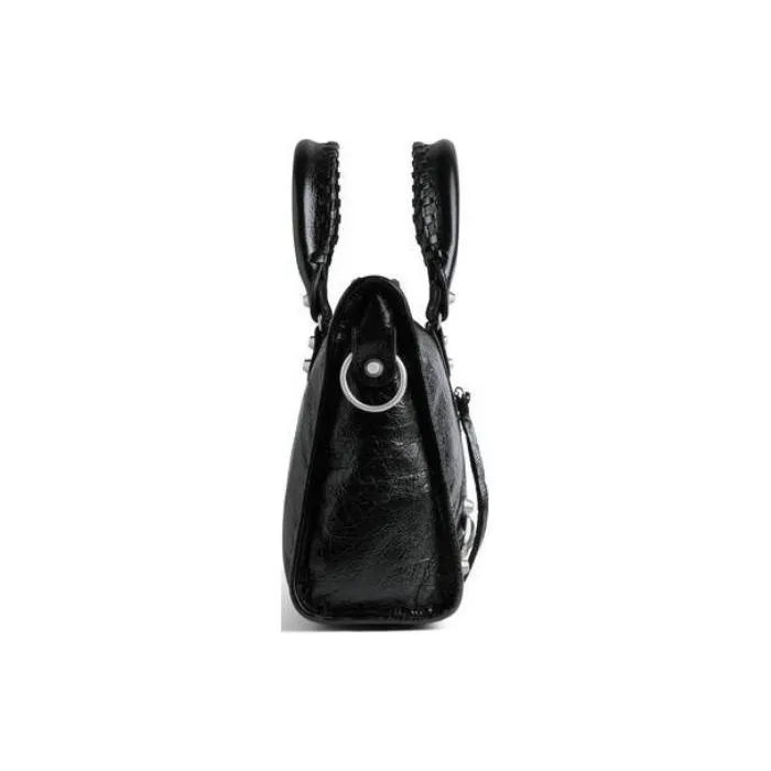 Balenciaga Lambskin Shoulder Bag, Crossbody Bag, Handbag Small Size Women's Black-3