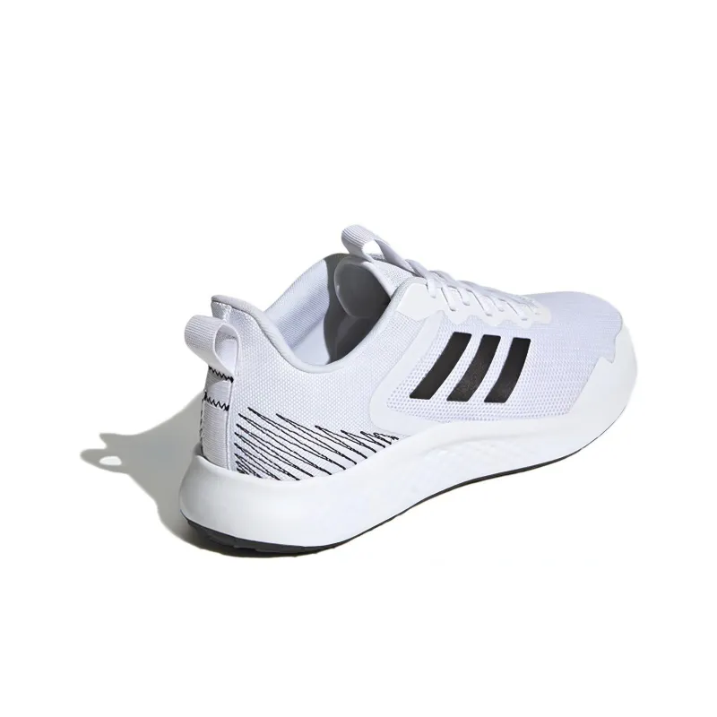 Adidas Fluidstreet Wear Resistant Slip Resistant Low Top Running Shoes Men's White Black-3