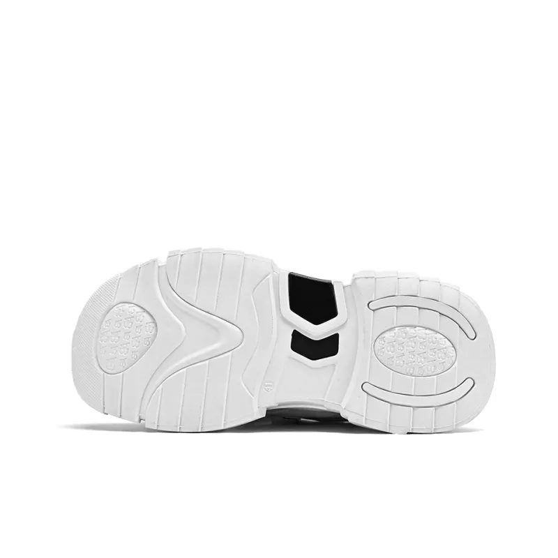 HACKBUTEER Shock Absorbers With Slip Resistant And Abrasion Resistant Properties Low Top Chunky Sneakers Unisex-3