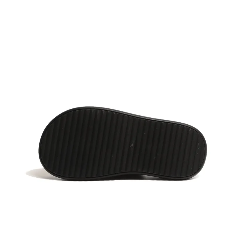 SHUXI Strap Sandals 4.5cm Women's Black Blue-4
