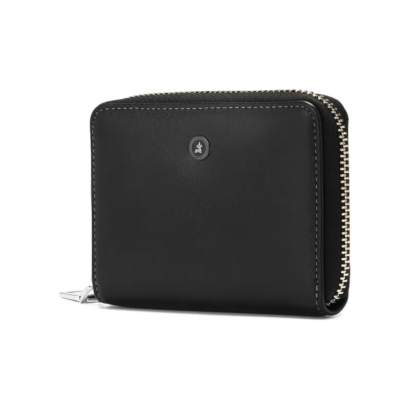 MEXICAN Cow Leather Coin Purse, Card Holder Mini Unisex Black-2