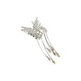 FJ37 Long Fairy Butterfly Wind Chime Fringe Hair Clip, Elegant Gold