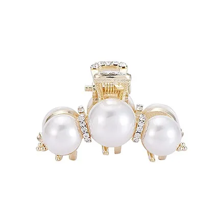 Left Europe Pearl Rhinestone Hair Clips Women's-0