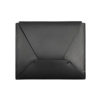 ZARA Cow Leather Coin Purse Men's Black