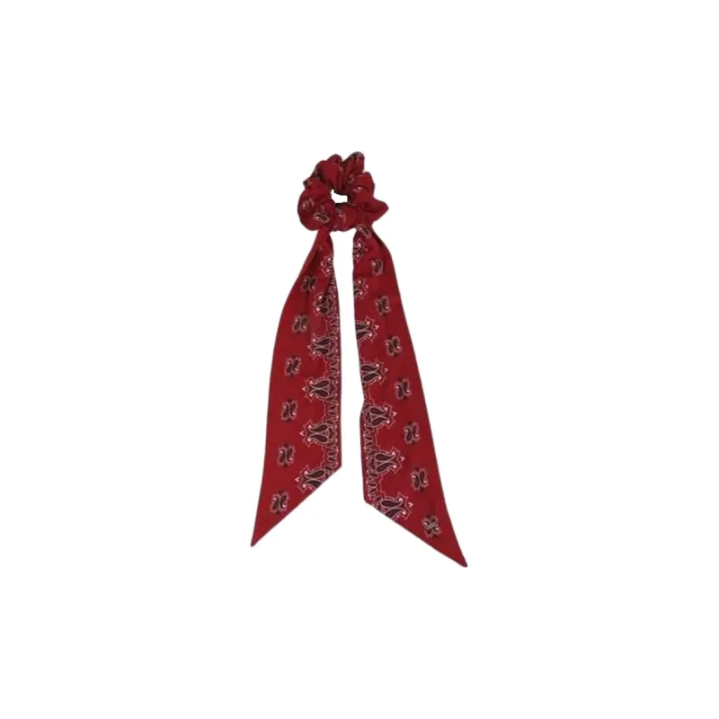 SAINT LAURENT Bandana Printed Ribbon Detailed Scrunchie-2