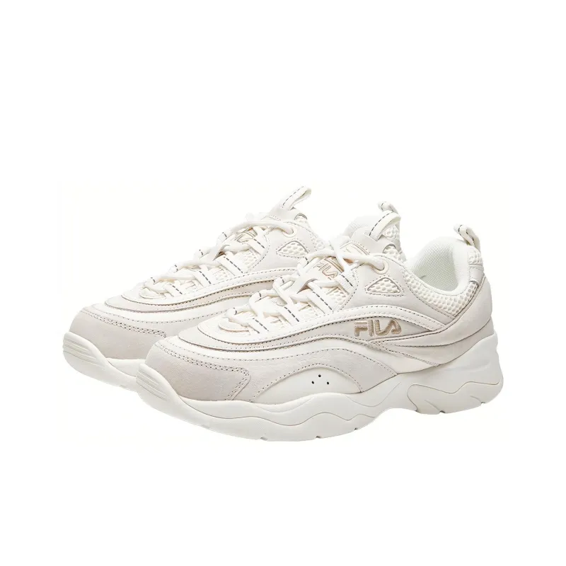 FILA FUSION Ray Cushioning Anti Slip Wear Resistant Breathability Low Top Chunky Sneakers Women's Snow-2