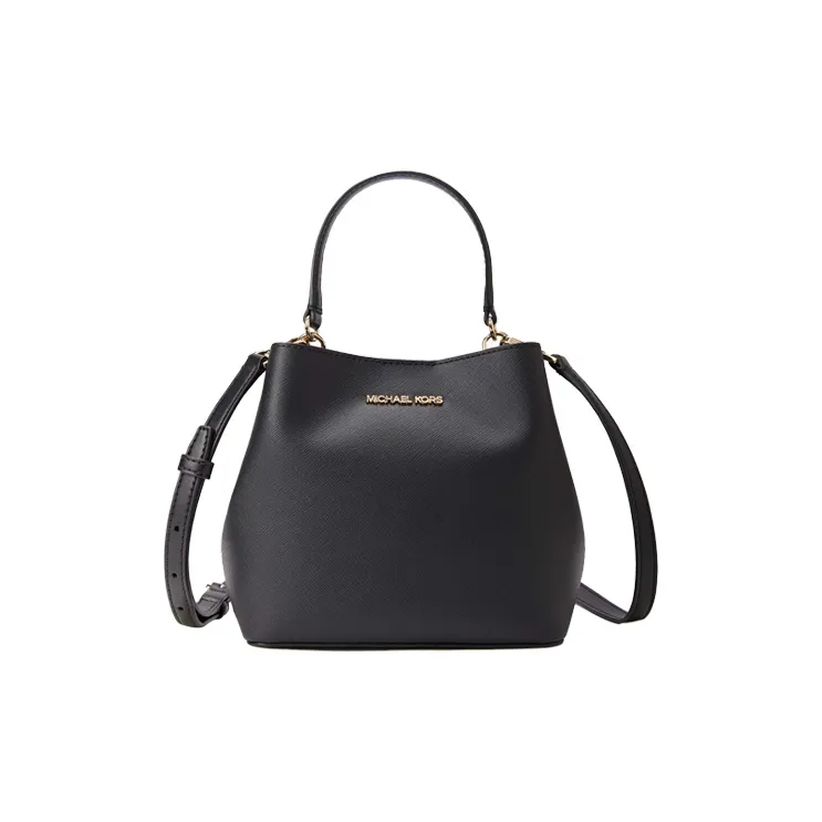 MICHAEL KORS Leather Bucket Bag, Crossbody Handbag Trumpets Women's Macaron Color-8