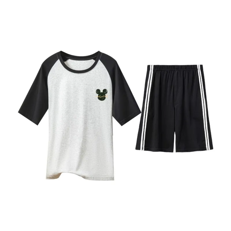Close fitting Areas Pajama Set Men's-4