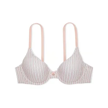 Victoria's Secret BODY By VICTORIA Collection 7443 Breathable Lightly Lined Full-Coverage Bra Women's Pink Stripes