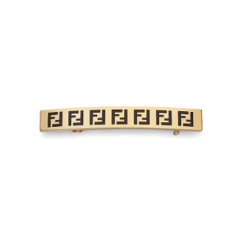 FENDI Hair Clips Women's Gold