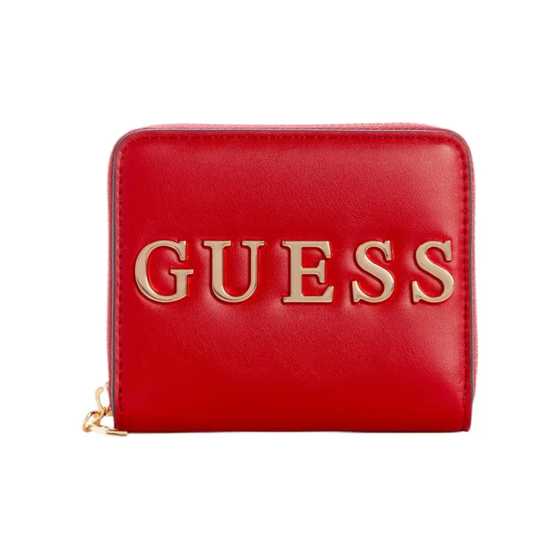 GUESS Faux Leather Wallet Small Size Women's Red-0