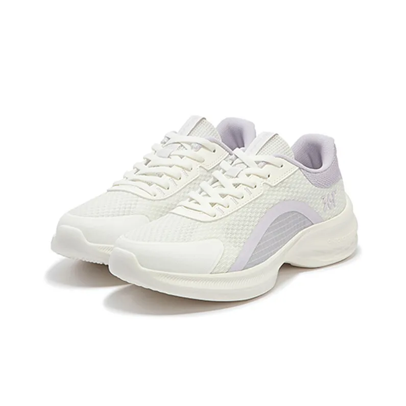361° Slip Resistant, Abrasion Resistant, Breathable Low Top Running Shoes Women's White Purple-2