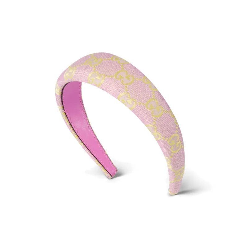 GUCCI Canvas Headbands Women's Pink-1