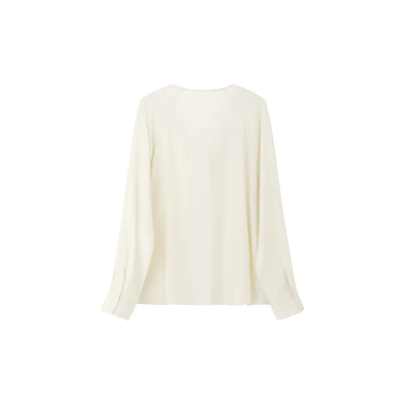 NINE WEST Chiffon Shirts Women's Ecru-1