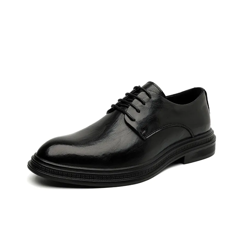 V ZERO FIVE Dress Shoes Men Low Top Black-0