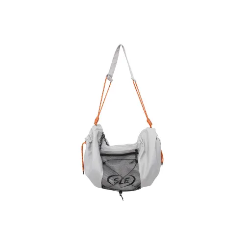TAKI Nylon Crossbody Bag, Shoulder Bag Medium Size Unisex Gray/Black