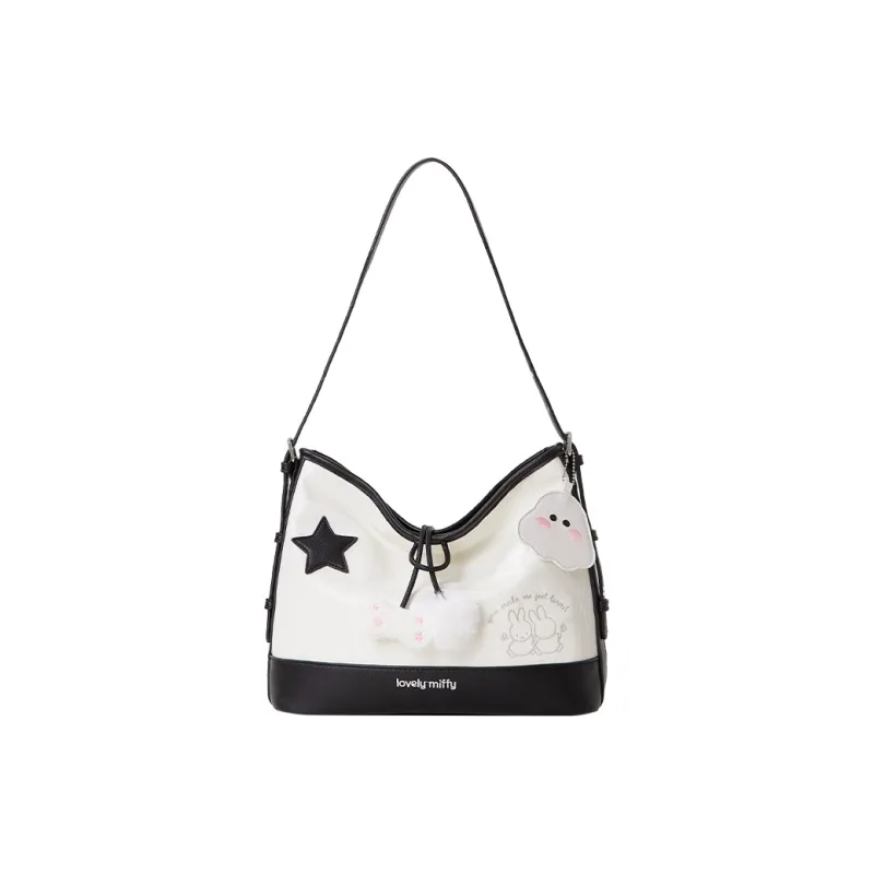 Miffy PU Tote Bag Shopping Bag Crossbody Bag Shoulder Bag Regular Women's Pink/Black-9