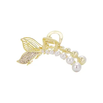 Rhymes Zircon Pearls Hair Clips Women's