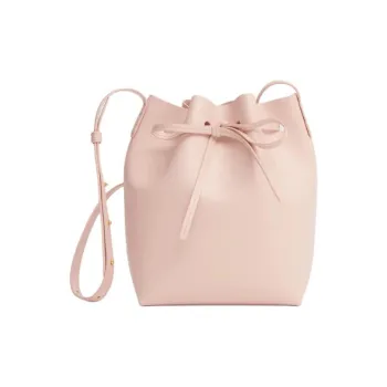 MANSUR GAVRIEL Saffiano Coated Leather Bucket Bags One Shoulder Handbag Crossbody Bag Mini Women's Light Pink