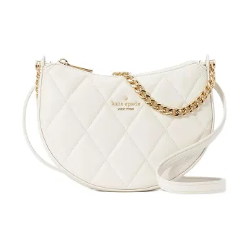 Kate Spade Leather One Shoulder Handbag, Crossbody Bag Women's White