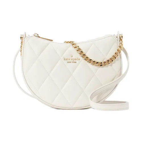 Kate Spade Leather One Shoulder Handbag, Crossbody Bag Women's White