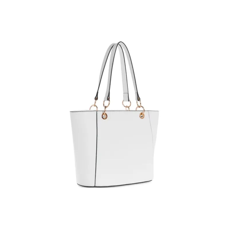 GUESS Faux Leather Tote Bag Shopping Bag Handbag Small Size Women's White-2