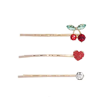 ROYALSASA Alloy, Faux Crystal Hair Clips Women's
