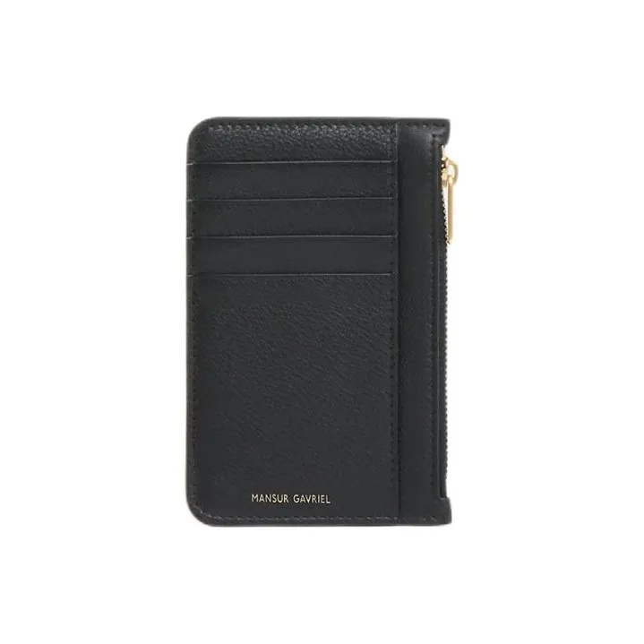 MANSUR GAVRIEL Calfskin Card Holder Women's Black-0