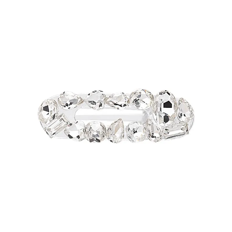ROYALSASA Acrylic, Faux Crystal Hair Clips Women's-0