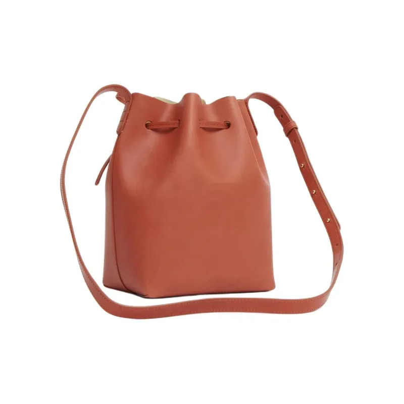 MANSUR GAVRIEL Plant Tanned Leather Bucket Bags Shoulder Bag Crossbody Bag Mini Women's Brown & White-1