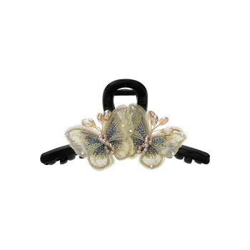 ROYALSASA Acrylic Faux Crystal Hair Clips Women's