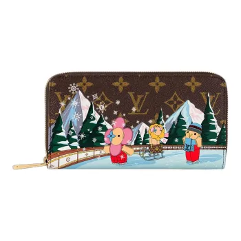 LOUIS VUITTON Zippy Monogram Coated Canvas Wallet Women's Brown & Multicolor