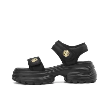 JOSINY Beach Sandals Women's Black/Ecru