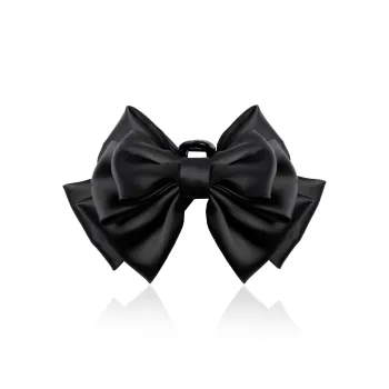 ZANC Satin Hair Clips Women's Black