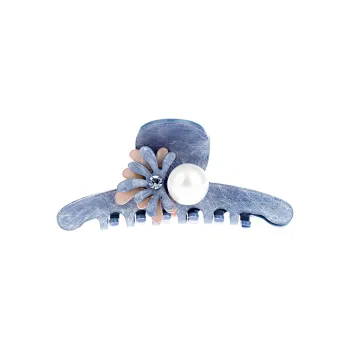 ROYALSASA Acrylic, Shell Pearl, Faux Crystal Hair Clips Women's