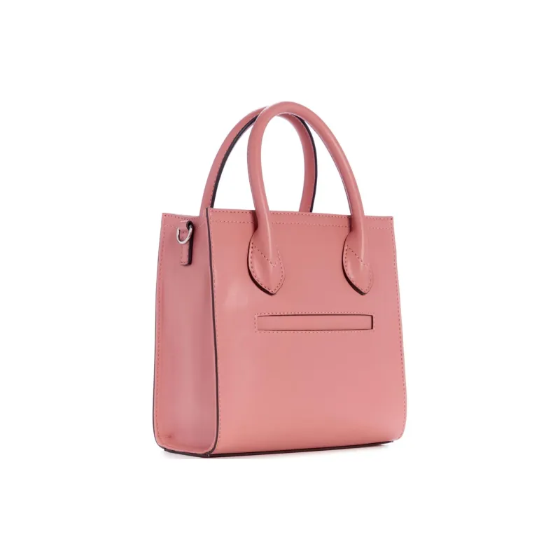 GUESS Faux Leather One Shoulder Handbags Small Size Women's Pink-2