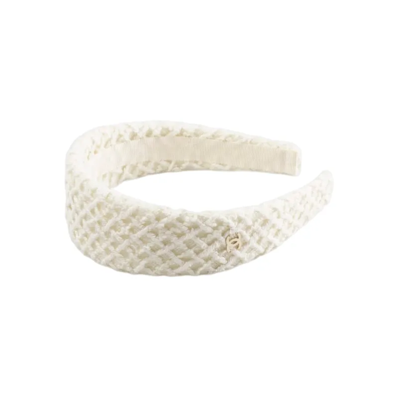 CHANEL Headbands Women's White-1
