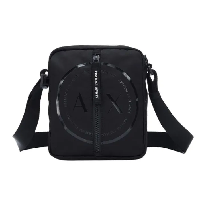 ARMANI EXCHANGEAE Fabric Shoulder Bag, Crossbody Bag Regular Men's Black-0