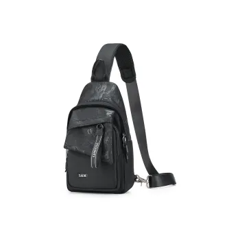 L&M Oxford Sling Bag Regular Men's Ink Black