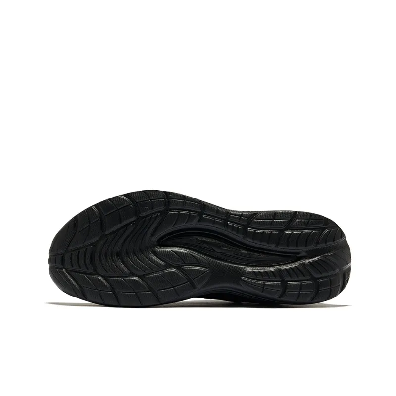 Erke Mountain Eagle Cushioning Breathable Low Top Running Shoes Men's Jet Black-3
