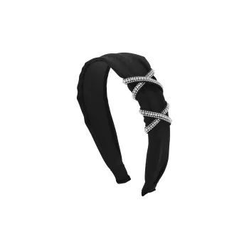 ROYALSASA Rhinestones In Fabric Headbands Women's