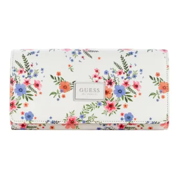 GUESS Artificial Leather Wallet Women's White & Multicolor